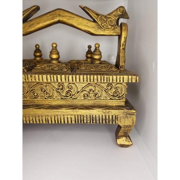 Vintage Handmade Wooden Kitchen Spice Box 5 Compartments - Picture 9 of 12